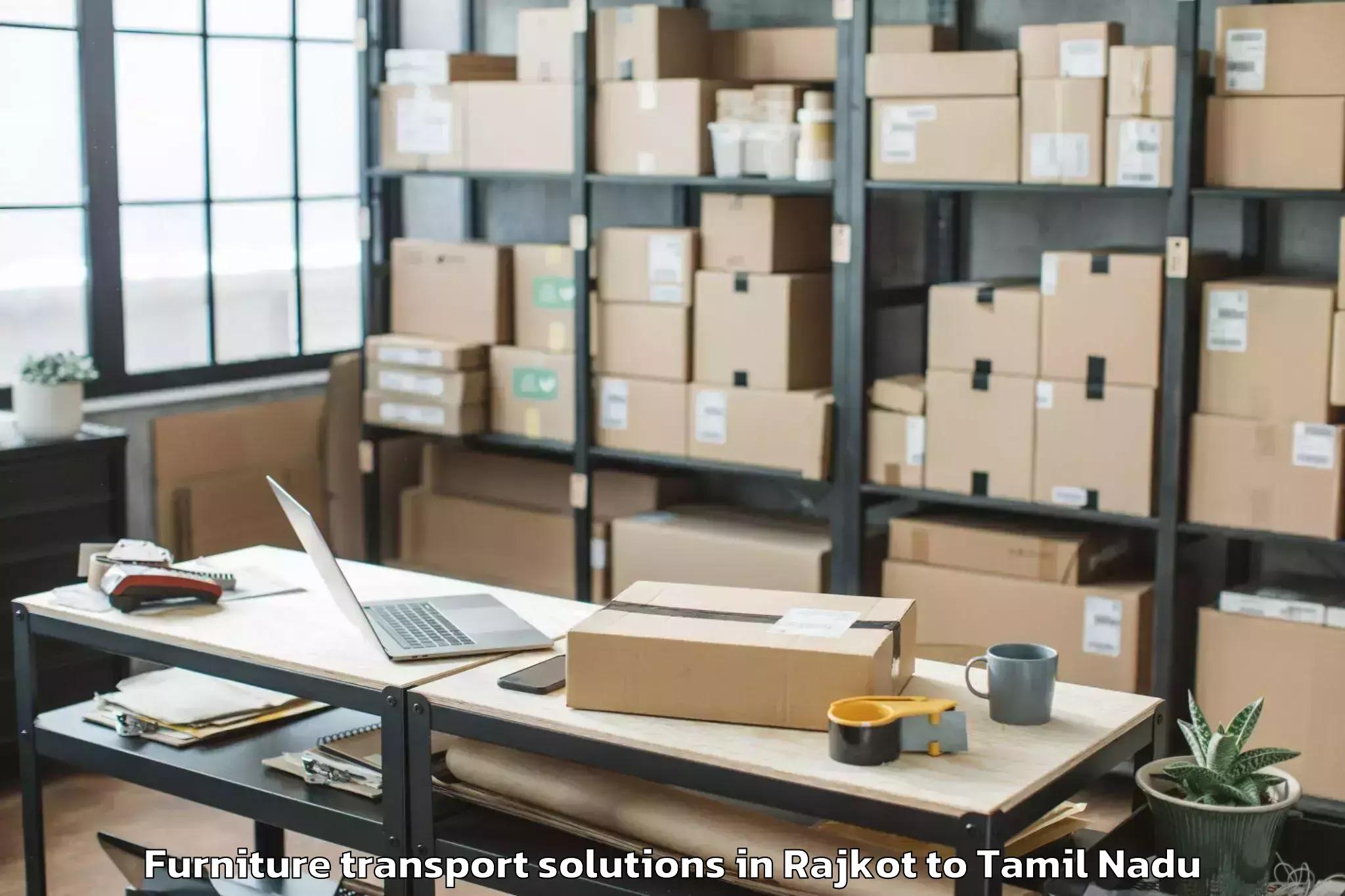 Hassle-Free Rajkot to Thiruporur Furniture Transport Solutions